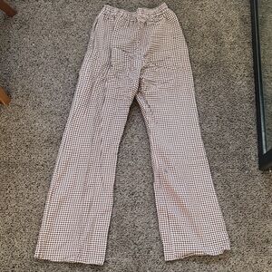 Motel Rocks Brown Gingham Trousers